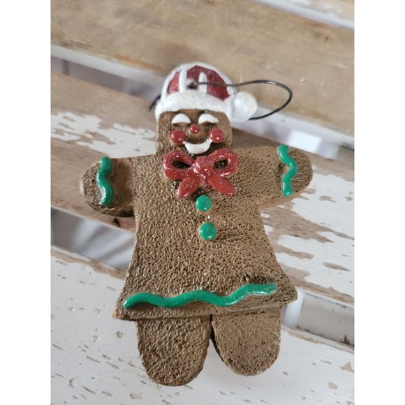 Gingerbread hat ornament vintage Xmas holiday tree - Picture 1 of 7